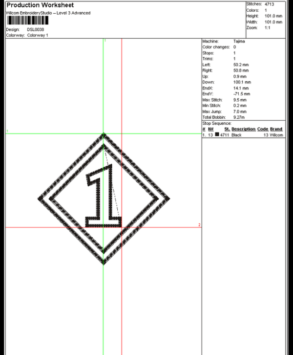 Emblem Logo "1" V-2 - Image 2